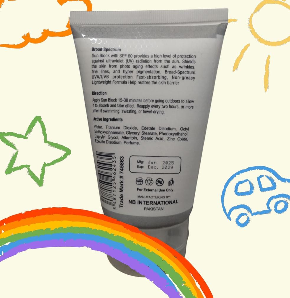 Naturals Beauty Gluta White Skin Brightning Sun Block Spf 60+ UAV&UVB 120 ML