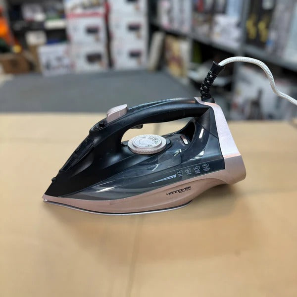 Hannover Steam Iron – 2200W German Lot | Ceramic Soleplate, Vertical & Burst Steam, Self-Cleaning, Adjustable Temperature Control
