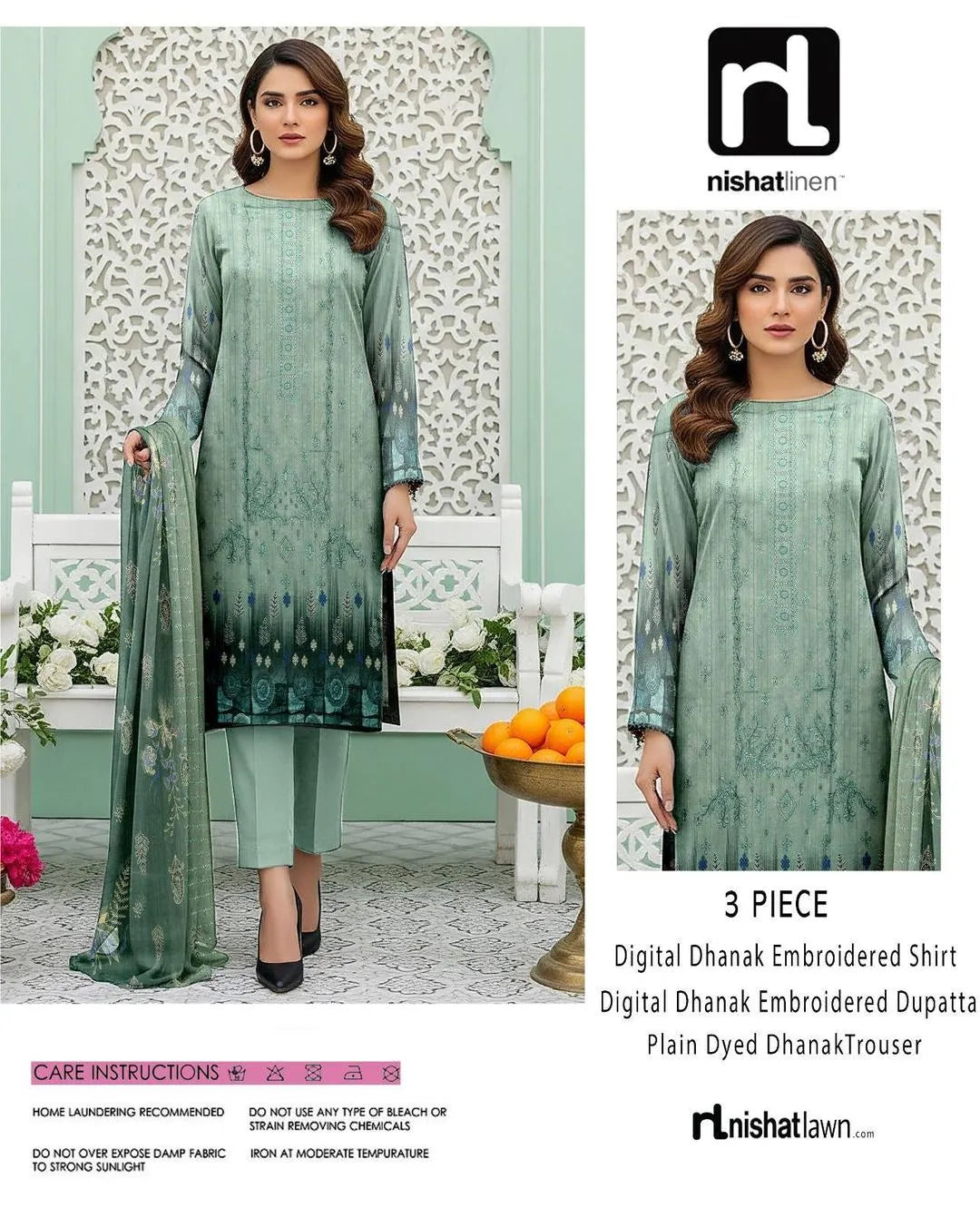 3 Pcs Women's Unstitched Printed Embroidered Suit